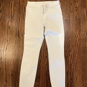 Mother White Ankle Jeans